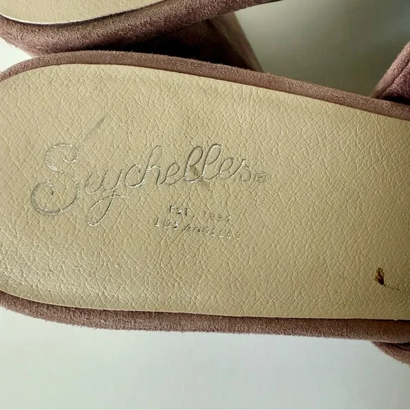 SEYCHELLES Dusty Rose Suede Leather Block Heel Mules—SZ. 7.5 - Picture 9 of 17